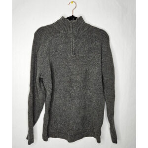 Alpine Design 1/4 Zip Long Sleeve MockNeck Pullover Sweater Gray Warm Men's XL